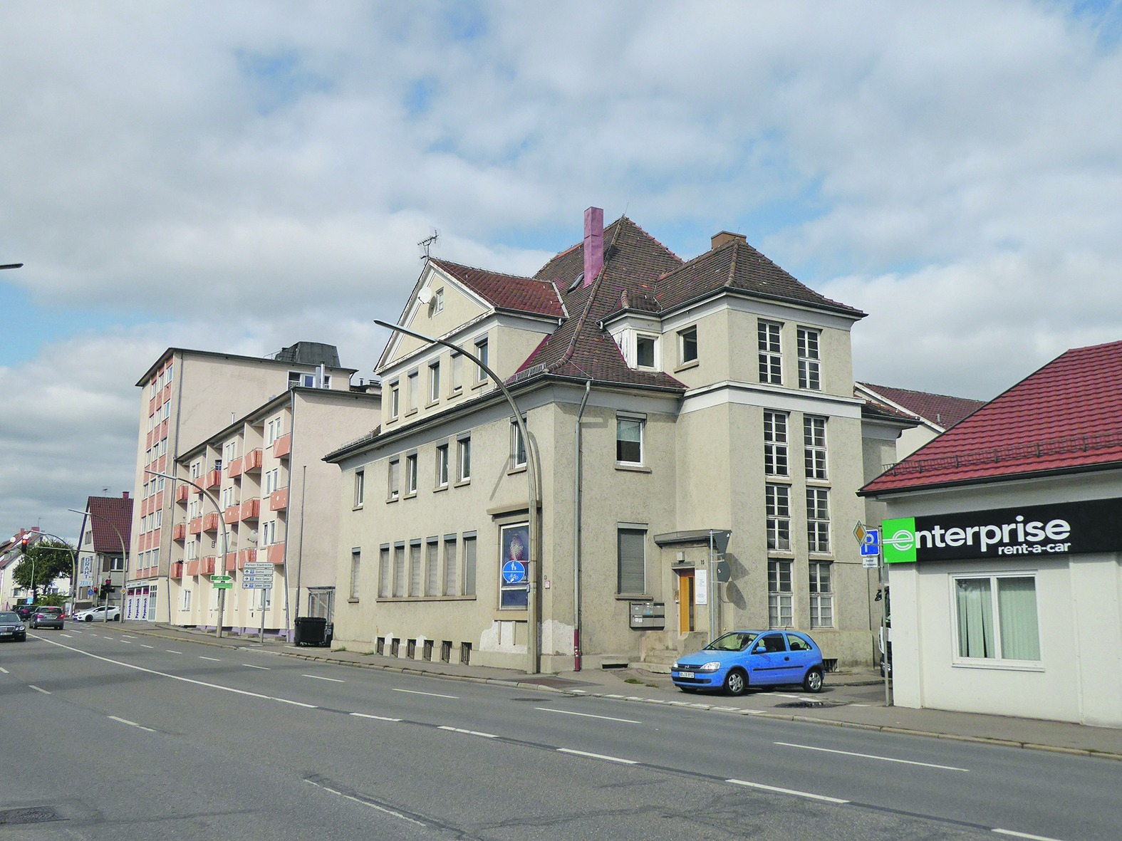 Auf dem Gelände der Alten AOK an der Kreuzung Marta-/Hanns-Martin-Schleyer-Straße soll das neue Kultur- und Bürgerzentrum Sindelfingens gebaut werden. Bild: P. Bausch
