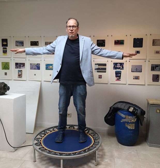 Marko Schacher ist bereit zum Absprung.