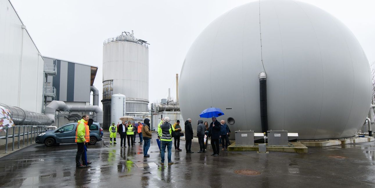 Die Biogas-Vergärungsanlage in Leonberg ist eingeweiht.