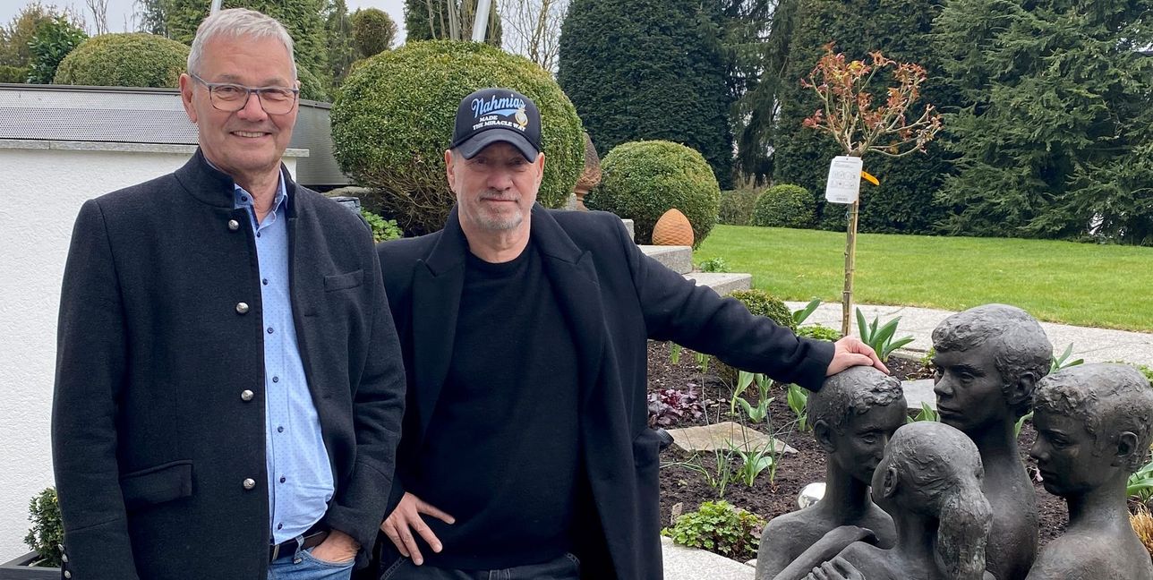 Mit seinem Bruder Andreas.