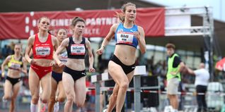 Kim Bödi  zeigte beim Abendsportfest ein starkes Rennen über die 3000 Meter. Bild: Görlitz