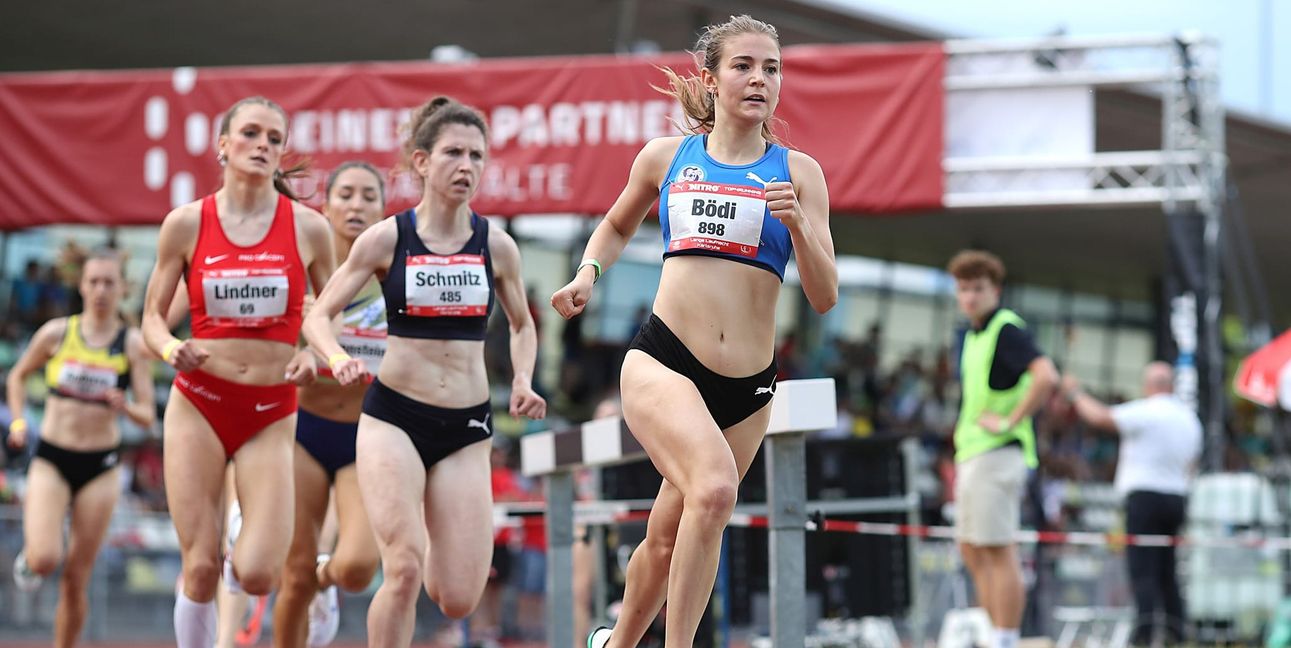 Kim Bödi  zeigte beim Abendsportfest ein starkes Rennen über die 3000 Meter. Bild: Görlitz
