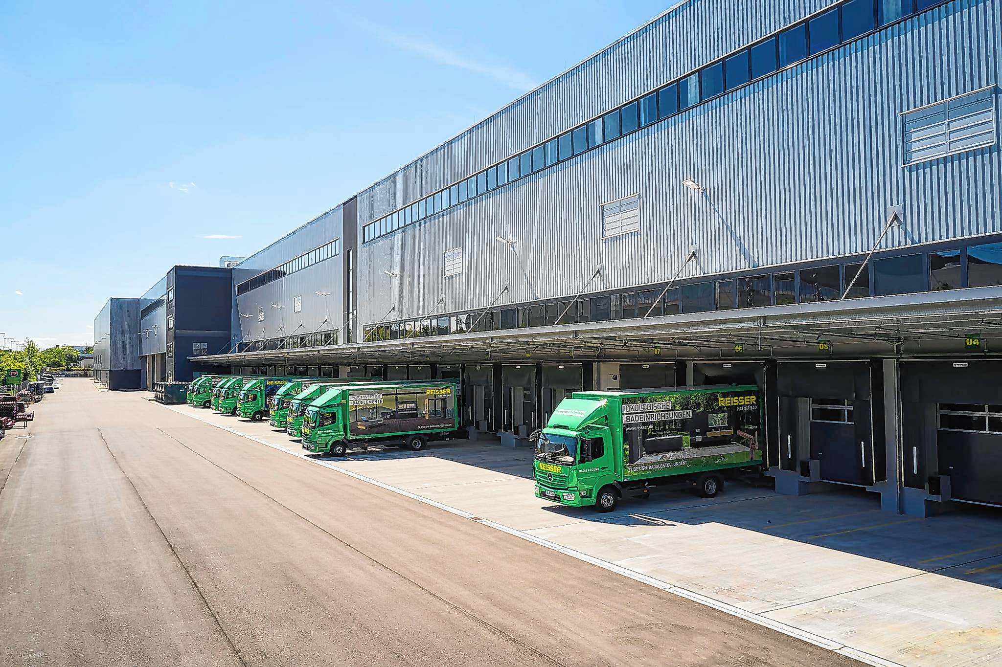 50 Laderampen des neuen Logistikzentrums.