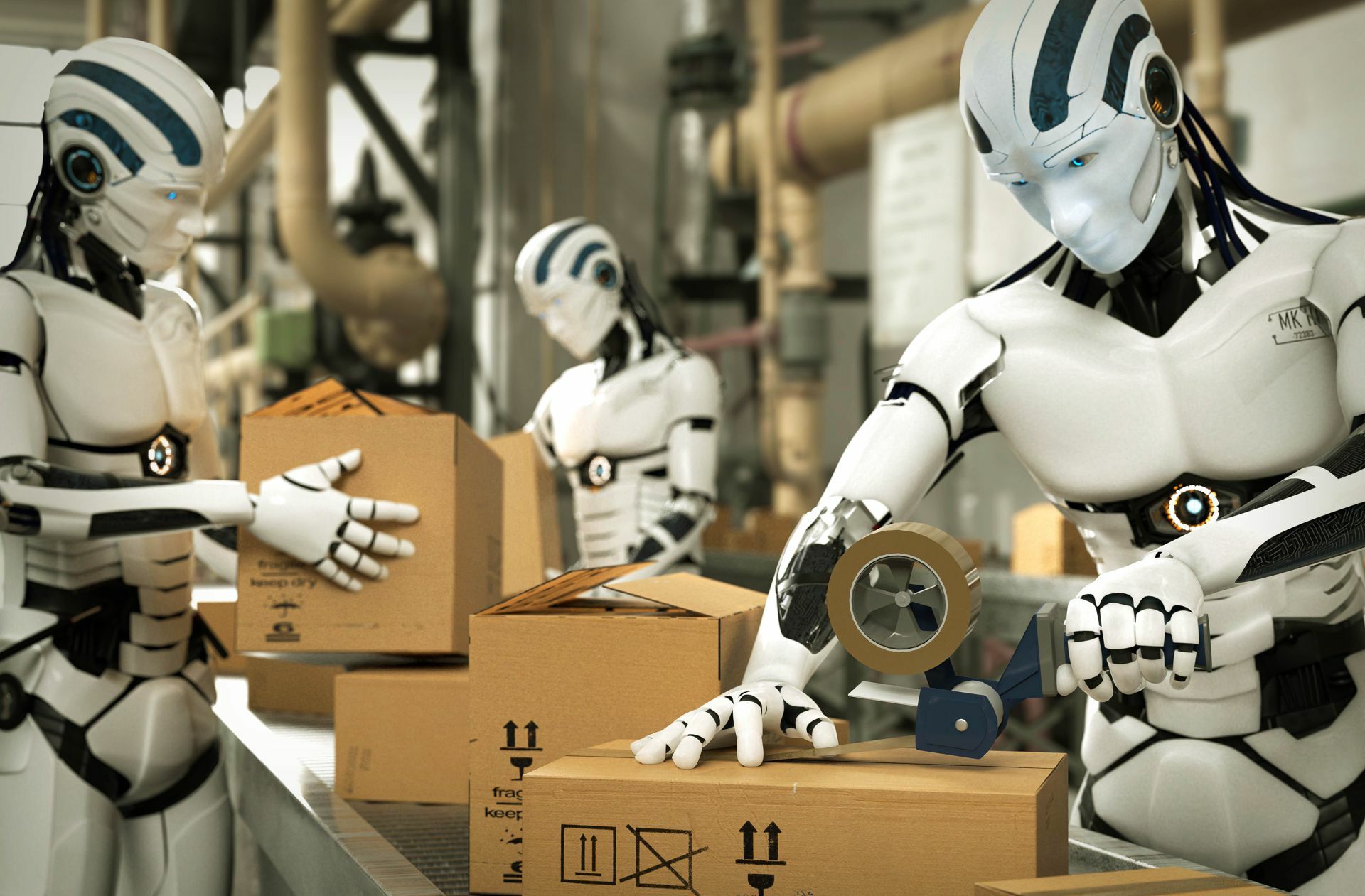 Roboter können
heute schon
viele Tätigkeiten übernehmen, Menschen und ihre Aufgaben  komplett ersetzen können sie bislang jedoch nicht.
 Foto: Adobe Stock/fotomek