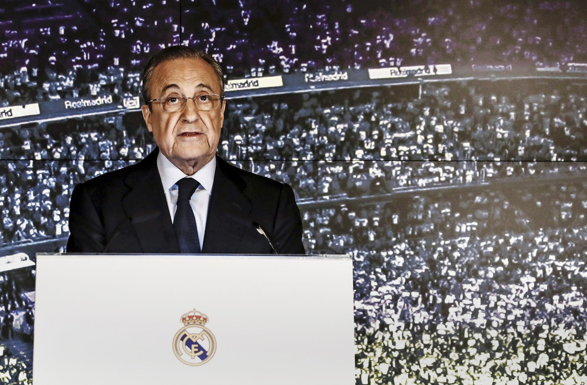 Reals Präsident Florentino Pérez gilt als ein großer Strippenzieher. Foto: dpa/Enrique de la Fuente