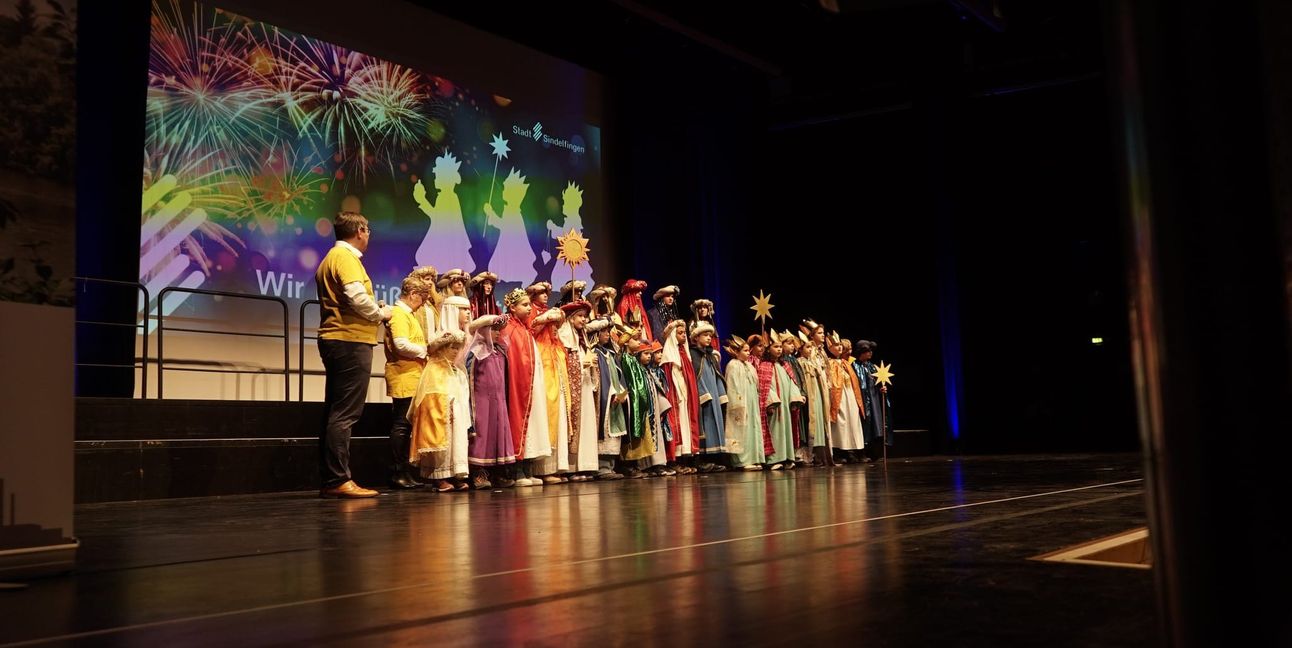 Auch die Sternsinger hatten ihren  Auftritt.