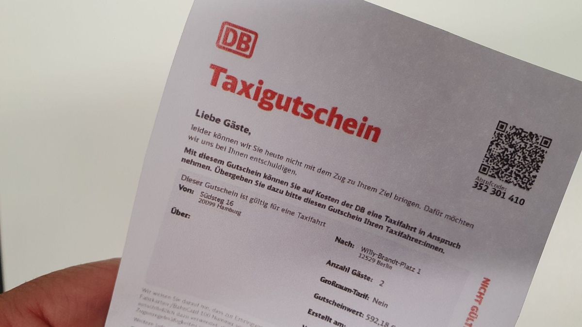DB gibt Taxigutscheine aus, die Konkurrenz noch nicht