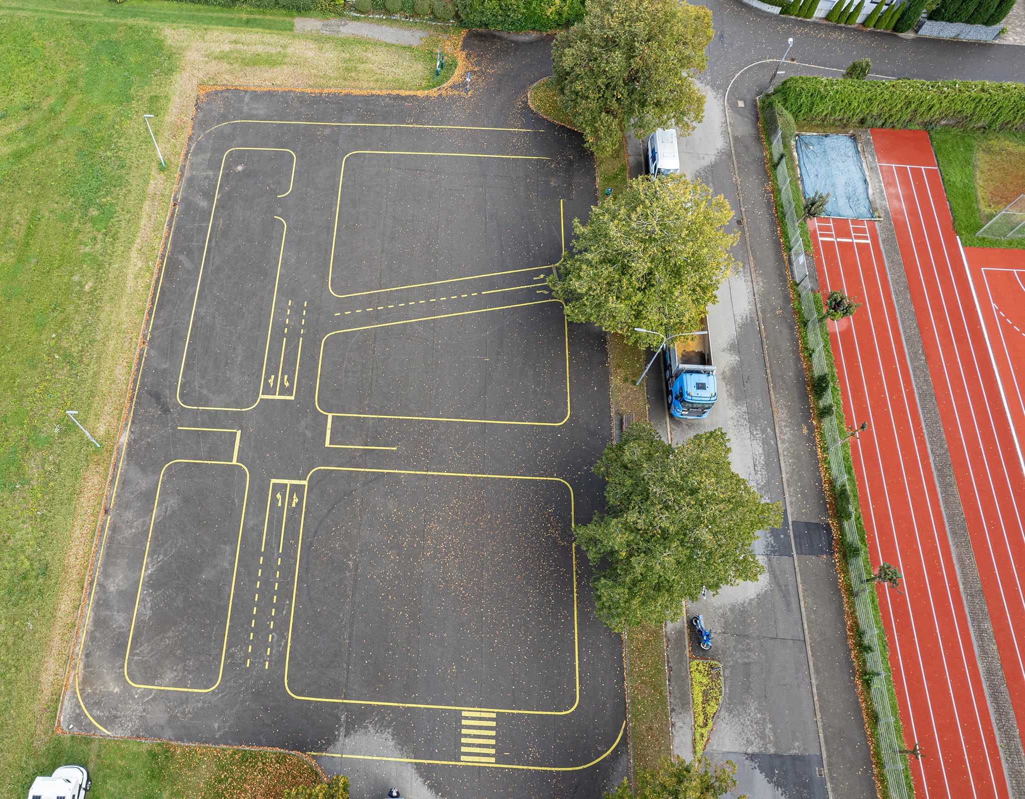 Auf dem Platz des Verkehrsübungsplatzes sollte eigentlich die Containeranlage für die Unterbringung von Flüchtlingen entstehen.