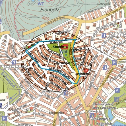 Für das Gebiet um die Sandgrubenstraße sollen neue Regeln in einem Bebauungsplan festgeschrieben werden. Grafik: Wloka