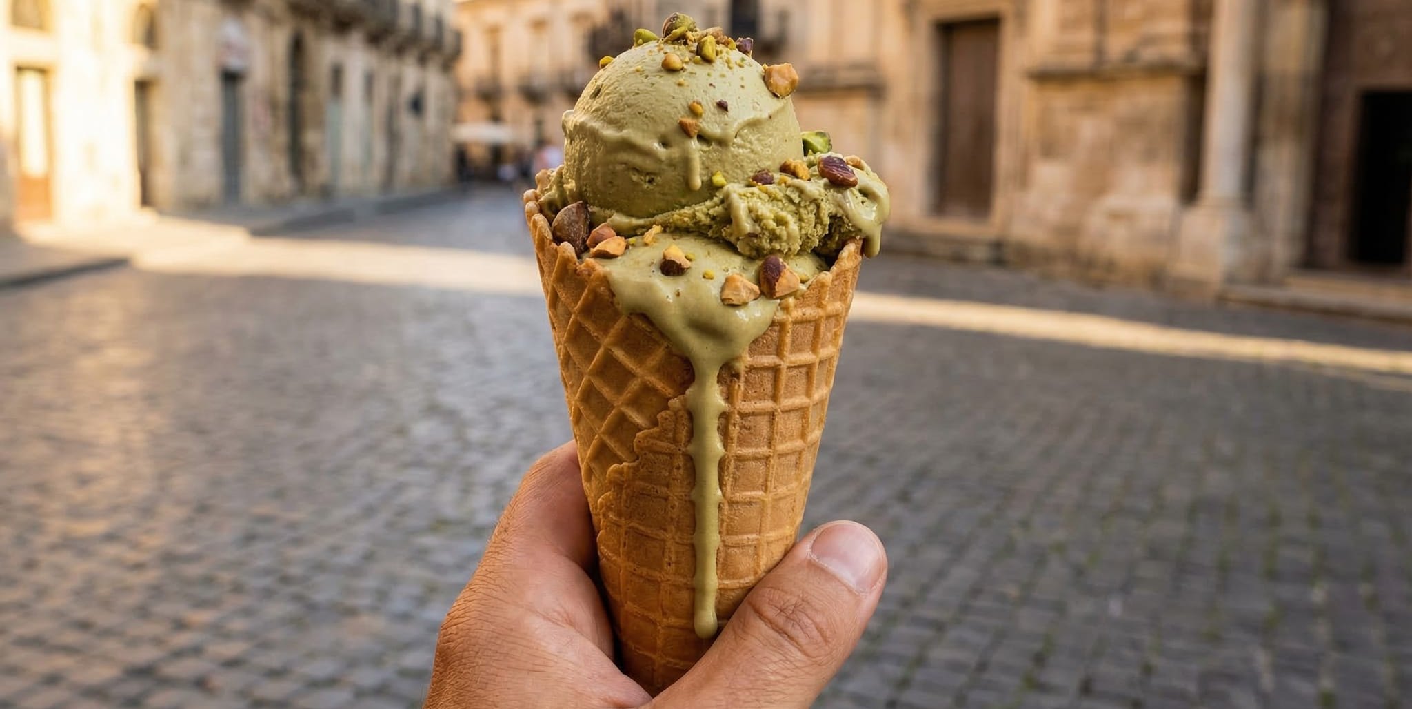 Mit dem Gutschein ist die erste Kugel Eis umsonst.