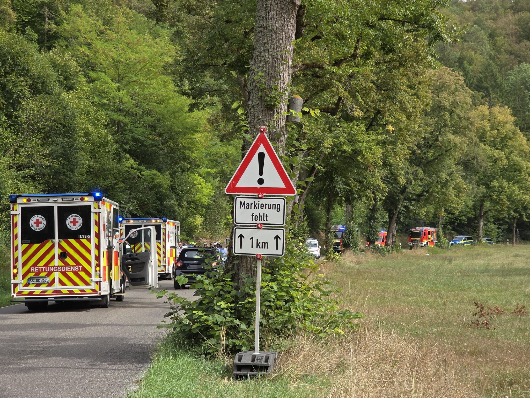 Unfall zwischen Aidlingen und Ehningen.