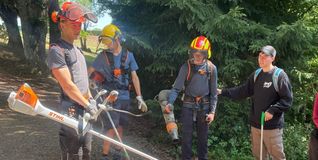 Pflege- und Erhaltungsmaßnahmen der Projektgruppe am Hartmannsweilerkopf.