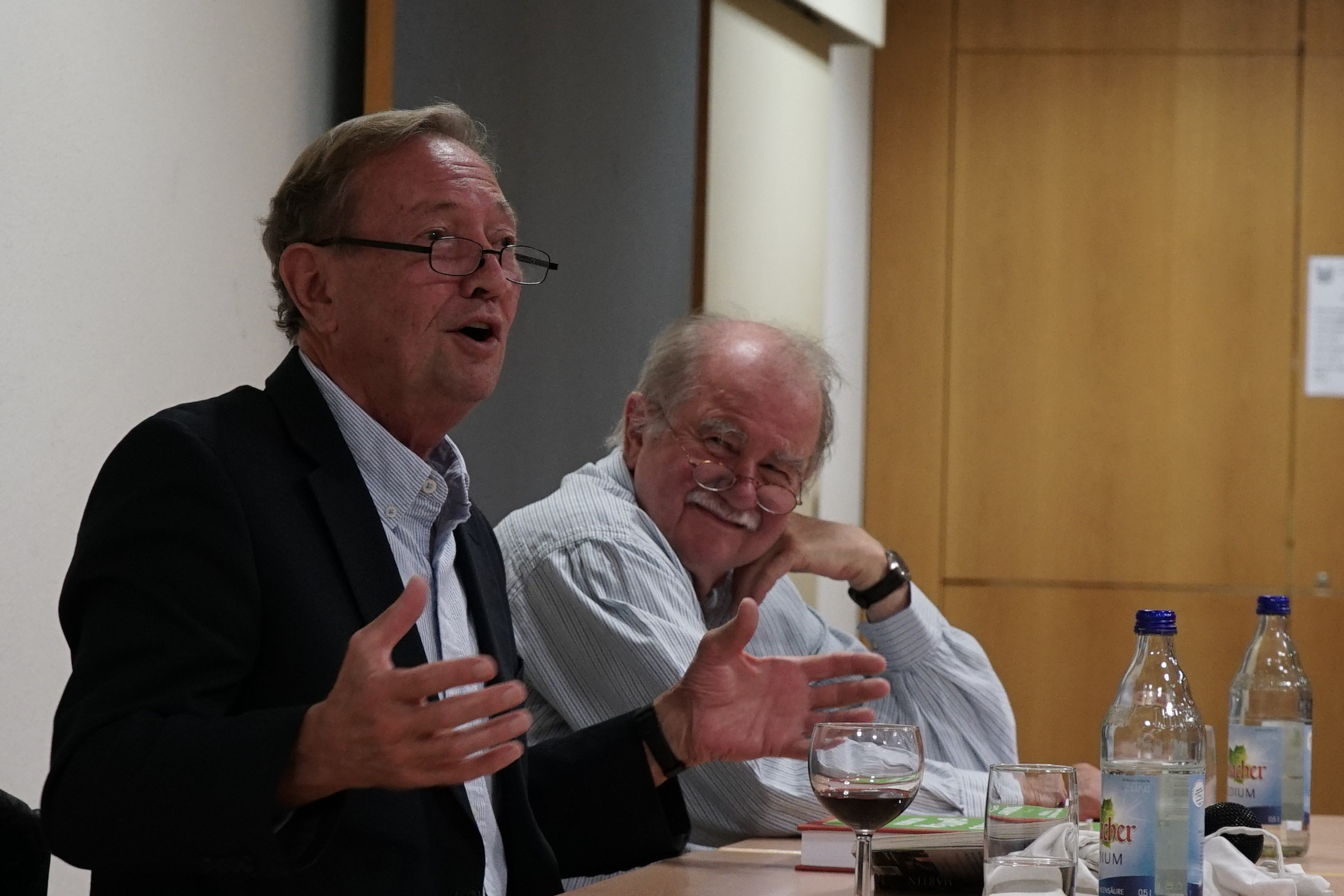 Martin Walker (links) und Ernst Konarek hatten sichtlich Spaß in Magstadt. Bild: Heiden