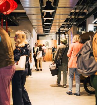 Blick in die Sindelfinger Markthalle.