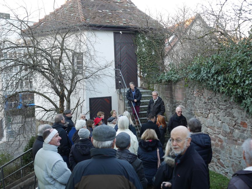 Heidrun Behm und Attila Melzer am Grünen Turm