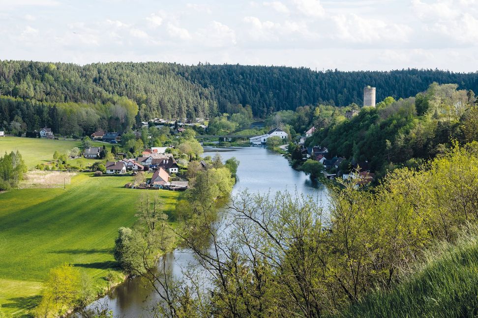 Ruhig fließt die Luzince durch die südböhmische Landschaft.