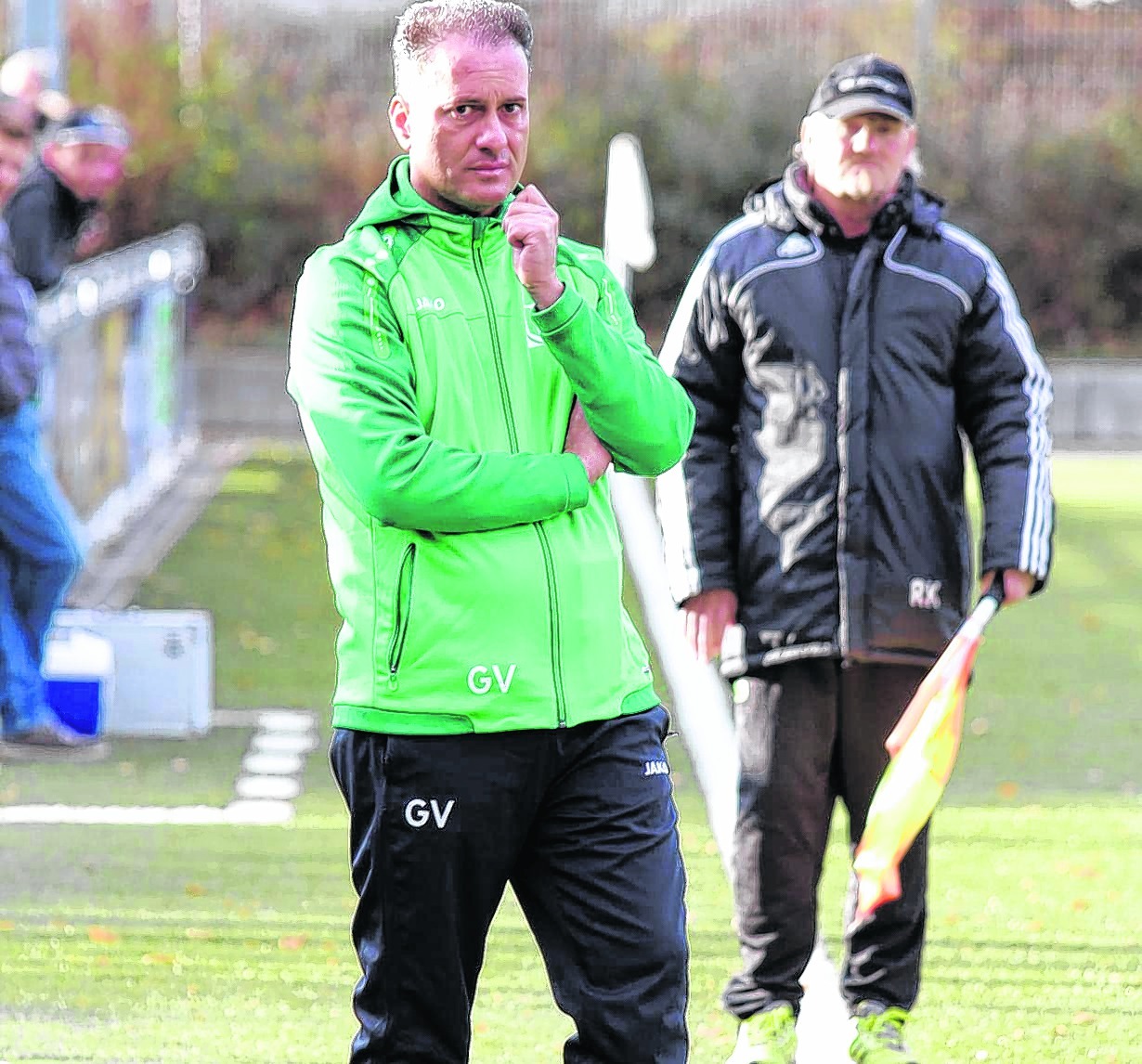Giuseppe Vella wird auch in der kommenden Saison beim GSV Maichingen an der Seitenlinie stehen. Offen ist nur, in welcher Liga die Grün-Weißen dann spielen.  Bild: Oberdorfer