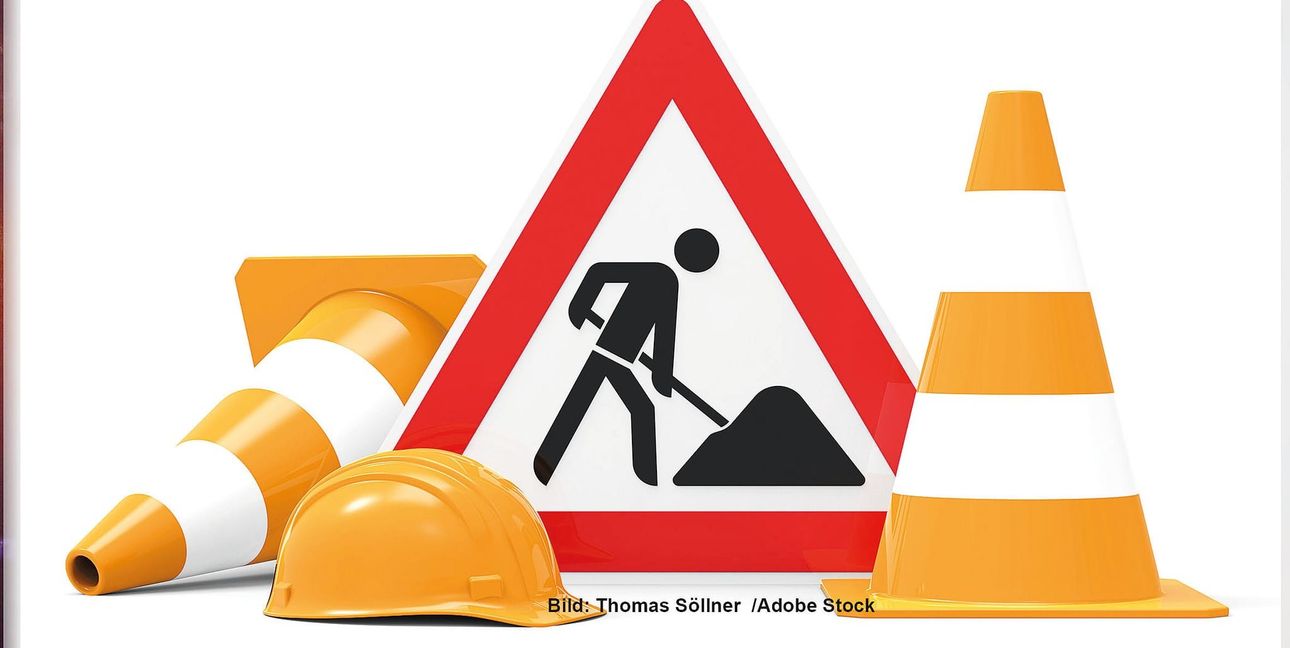 Eine Umleitung ist ausgeschildert.