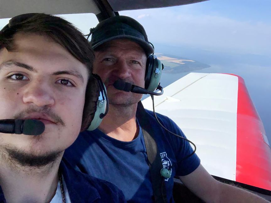 Philipp und Dr. Axel Altvater unterwegs. Bilder: z