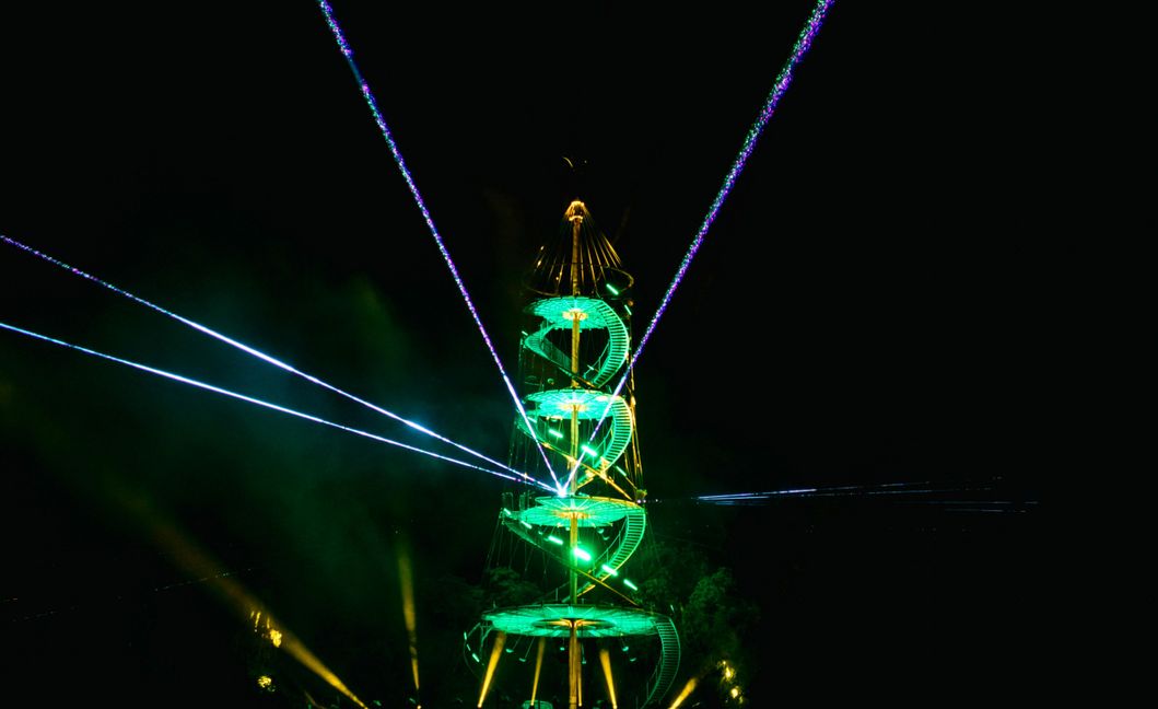 Die Lichtershow ist der Höhepunkt beim Lichterfest auf dem Killesberg. Bild: Basti Kaspar/z