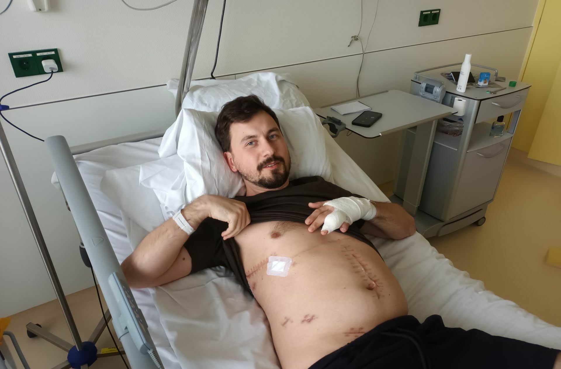 Sergej Iwanchuk (29) liegt mit fünf Einschüssen im Bundeswehrkrankenhaus in Ulm