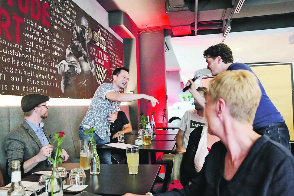 Auch reichlich zu lachen gab es beim Arbeitstreffen des Böblinger Gewerbeforums. Thema waren die diesjährigen Businesswochen. Bild: z