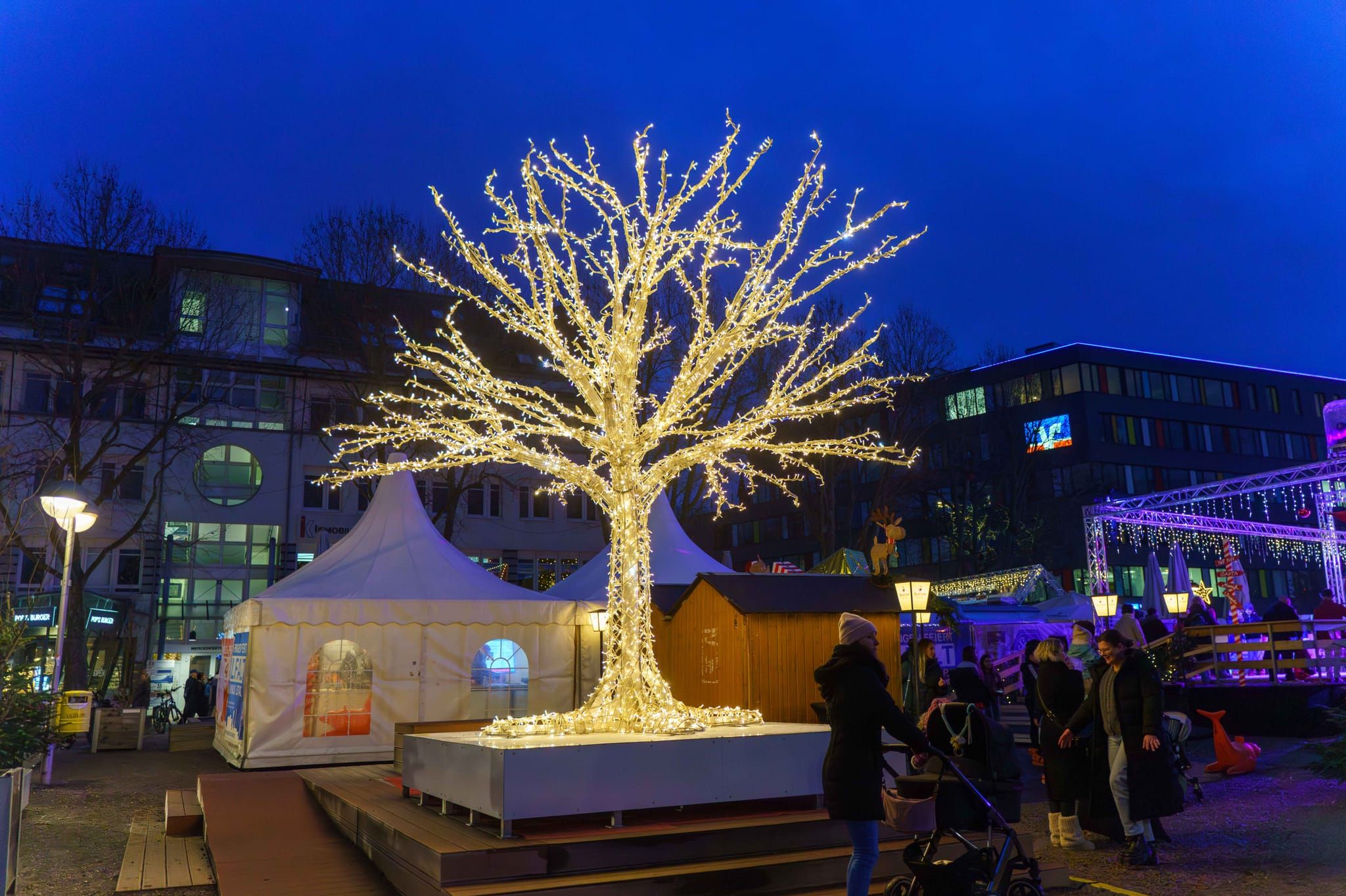 Schöne Vorweihnachtsstimmung auf dem Sindelfinger Weihnachtsmarkt.