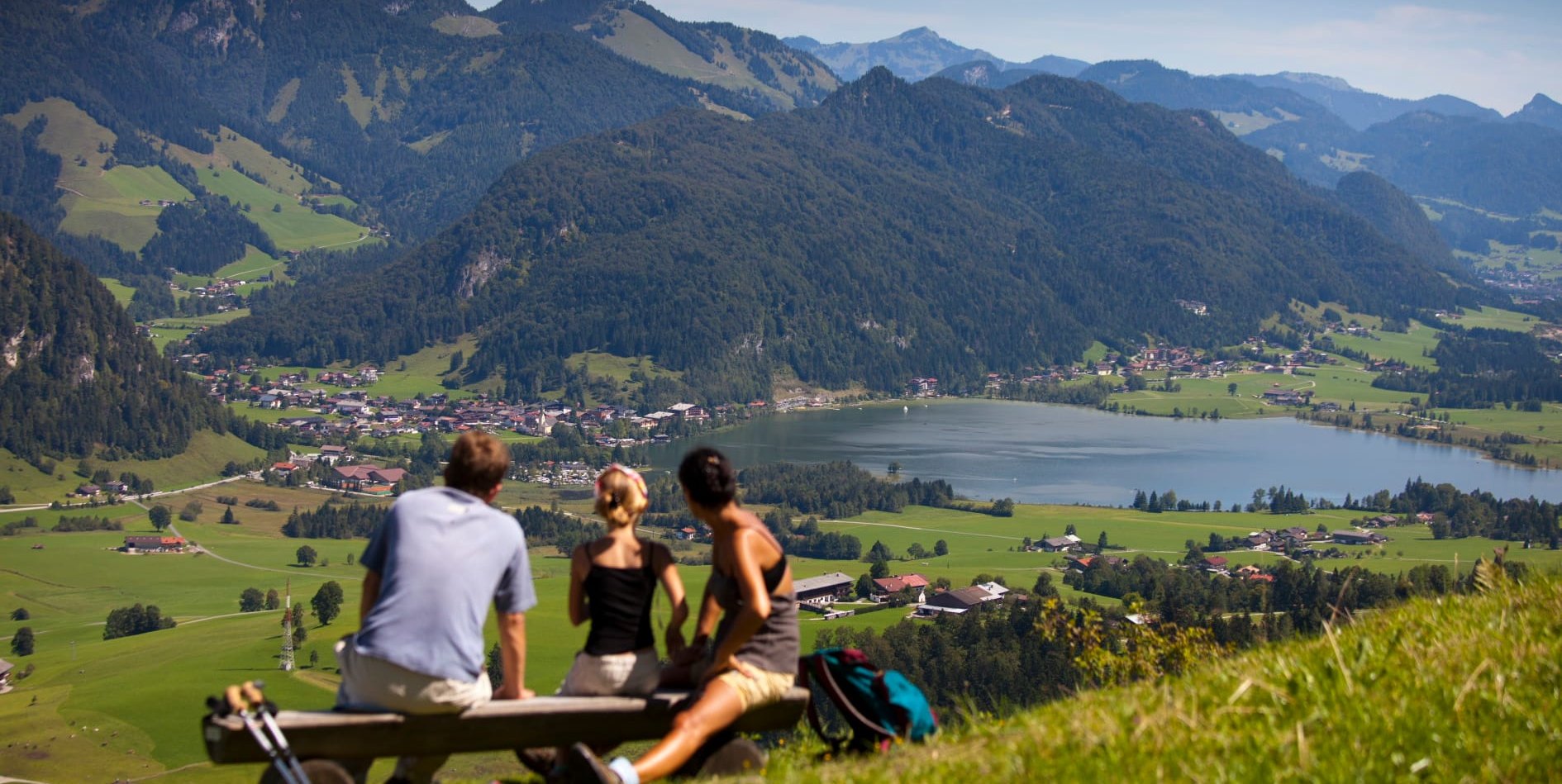 Blick auf den Walchsee.	Bild: TVB Kaiserwinkl