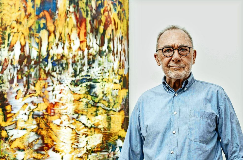 Gerhard Richter, Dresden 2017. Der Maler  hat auch einige seiner berühmten abstrakten Bilder nach Berlin gegeben.