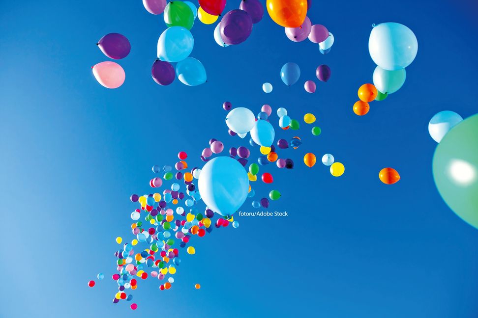 Leicht wie Luftballon zu leben -- davon träumt so mancher, dem es derzeit nicht so gut geht.
Bild: fotoru/ Adobe Stock