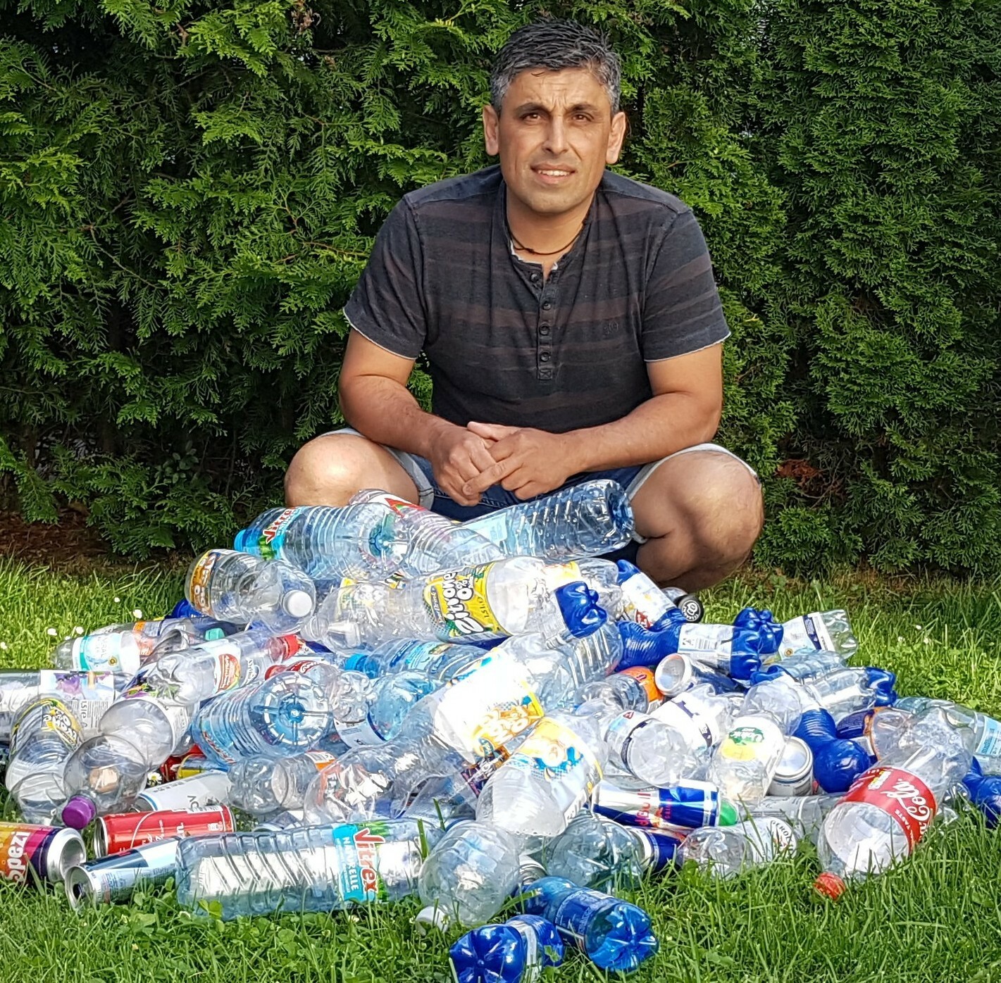 Angelo Di Dio: Flasche leer, Konto schon ziemlich voll.Bild: Wegner
