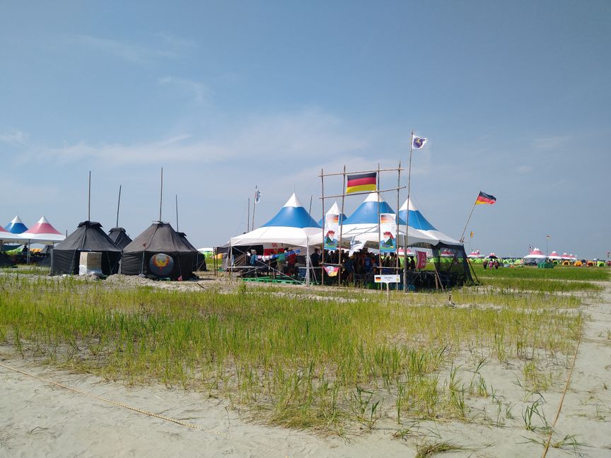 Zeltplatz auf dem Jamboree Gelände. Bild: z