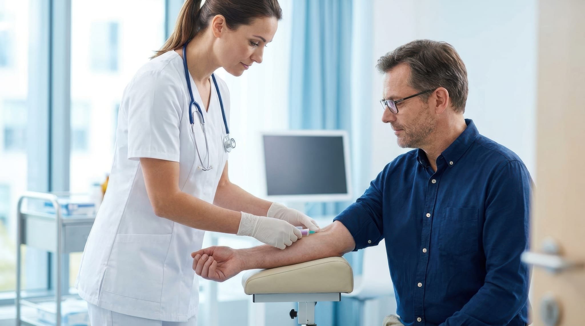 In Deutschland können gesetzlich Versicherte zwischen 18 und 34 Jahren einmalig und ab 35 Jahren regelmäßig alle drei Jahre einen Gesundheits-Check-up durchführen lassen.