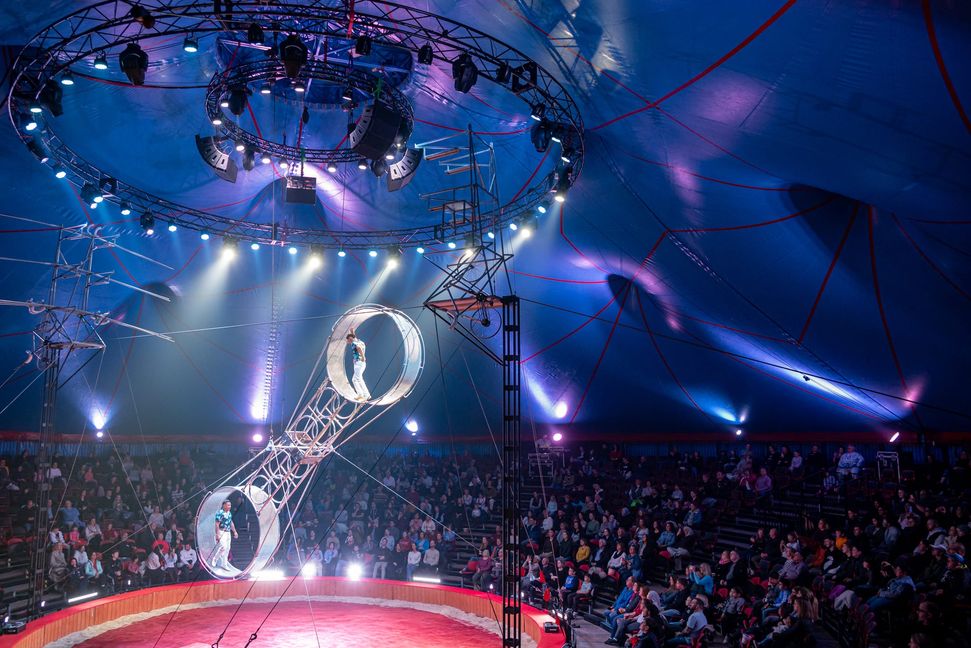 Das Todesrad bildet den Abschluss der Show.