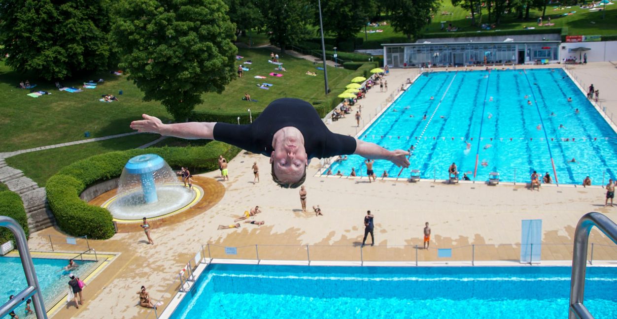 Geht der Weltrekord nach Sindelfingen? Die Splashdiving Crew will es wissen, am 1. Juli geht es ab 12 Uhr mittags 24 Stunden lang rund. Bild: Dettenmeyer/A
