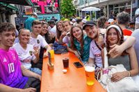 Die deutschen Fans auf dem Sindelfinger Wettbachplatz kamen beim Spiel gegen Ungarn voll auf ihre Kosten.