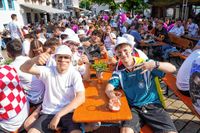 Die deutschen Fans auf dem Sindelfinger Wettbachplatz kamen beim Spiel gegen Ungarn voll auf ihre Kosten.