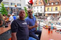 Die deutschen Fans auf dem Sindelfinger Wettbachplatz kamen beim Spiel gegen Ungarn voll auf ihre Kosten.