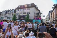 Die deutschen Fans auf dem Sindelfinger Wettbachplatz kamen beim Spiel gegen Ungarn voll auf ihre Kosten.