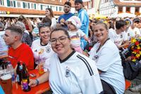 Die deutschen Fans auf dem Sindelfinger Wettbachplatz kamen beim Spiel gegen Ungarn voll auf ihre Kosten.