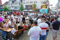 Die deutschen Fans auf dem Sindelfinger Wettbachplatz kamen beim Spiel gegen Ungarn voll auf ihre Kosten.