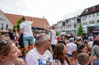 Die deutschen Fans auf dem Sindelfinger Wettbachplatz kamen beim Spiel gegen Ungarn voll auf ihre Kosten.