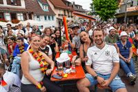 Die deutschen Fans auf dem Sindelfinger Wettbachplatz kamen beim Spiel gegen Ungarn voll auf ihre Kosten.