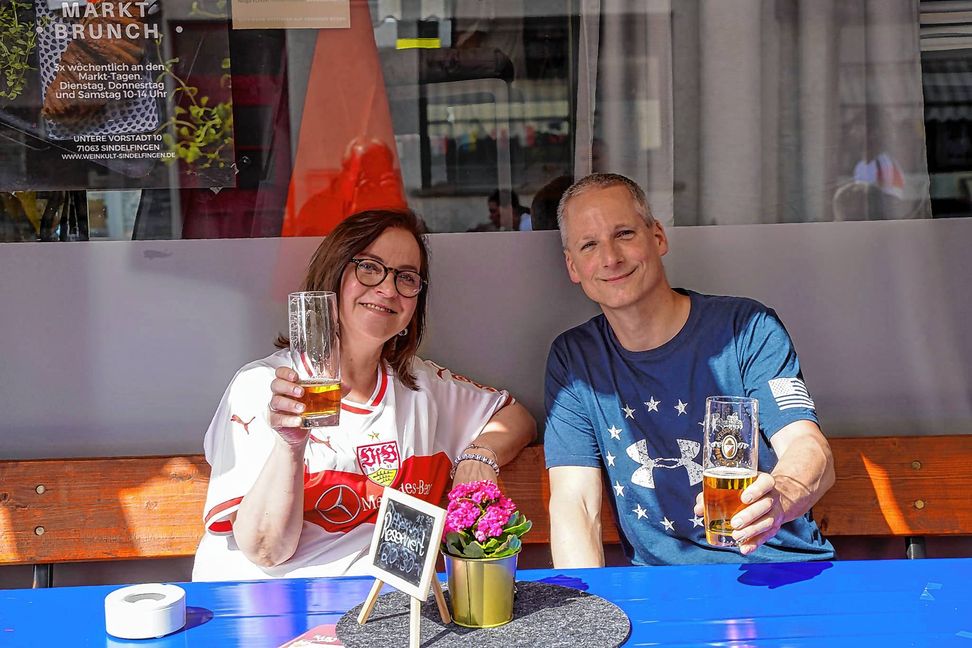 Die deutschen Fans auf dem Sindelfinger Wettbachplatz kamen beim Spiel gegen Ungarn voll auf ihre Kosten.