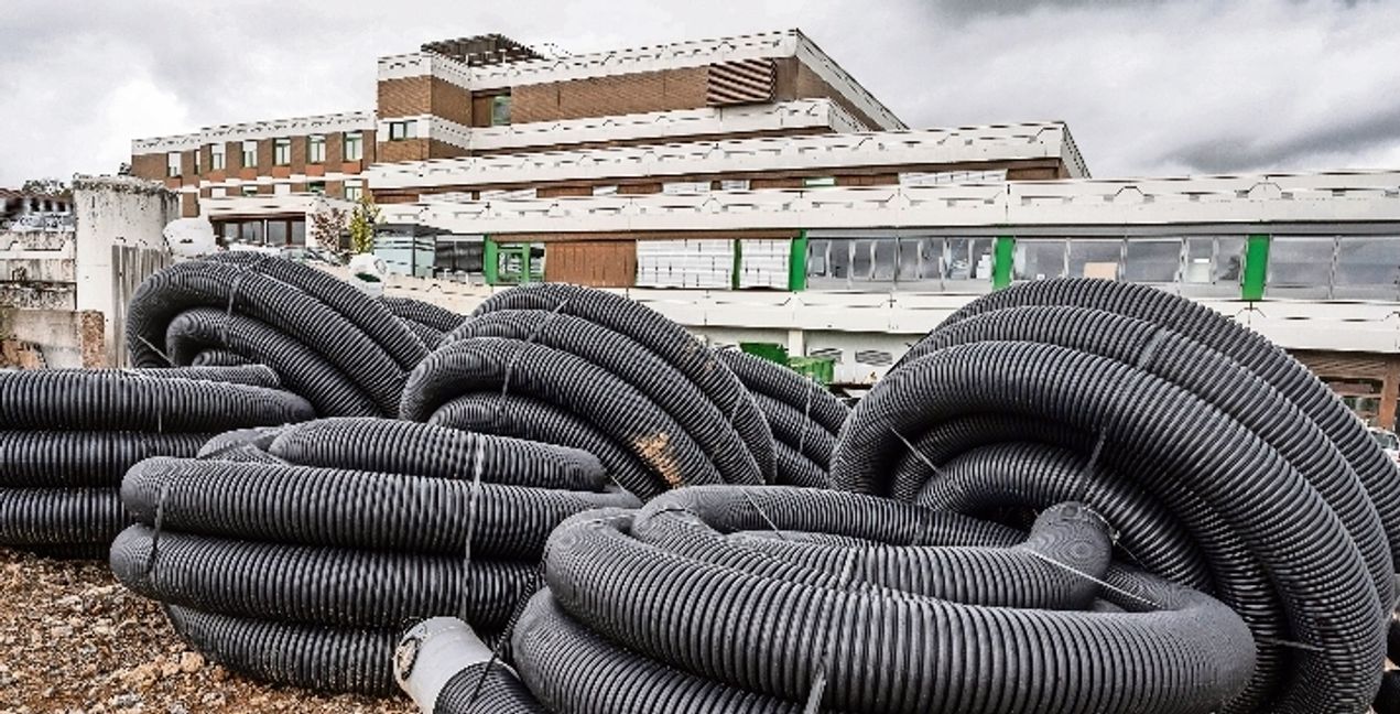 Baustelle Krankenhaus: In Herrenberg wird die Modernisierung vorerst ausgesetzt. Bild: Schmidt