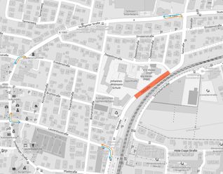 Usere Grafik zeigt die Sperrung der Talstraße und die empfohlene Umleitung.