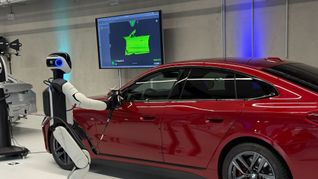 Ein Roboter wie ihn BMW in Leipzig einsetzt.