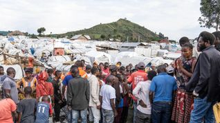 Ein Flüchtlingslager am Rande von Goma: 75,9 Millionen Menschen waren Ende 2023 Binnenvertriebene.
