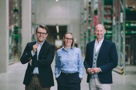 Marten Reißer, Jessica Reißer und Alexander Bruggner (von links) bilden die neue Dreierspitze beim SHK-Großhändler Reisser.