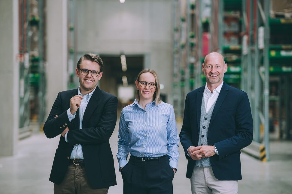 Marten Reißer, Jessica Reißer und Alexander Bruggner (von links) bilden die neue Dreierspitze beim SHK-Großhändler Reisser.